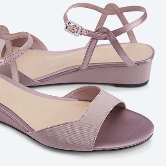 Charles & Keith Beige Low-Wedge Sandals - New - Picture 2 of 5